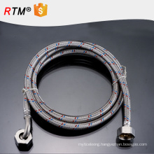 J10 knitted stainless steel flexible hose for wash basins inlet hose water pipe Stainless steel double head braided hose